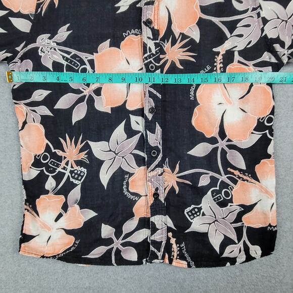 Margaritaville Shirt Mens Size Small Short Sleeve Button Down Floral Hawaiian - Picture 13 of 15